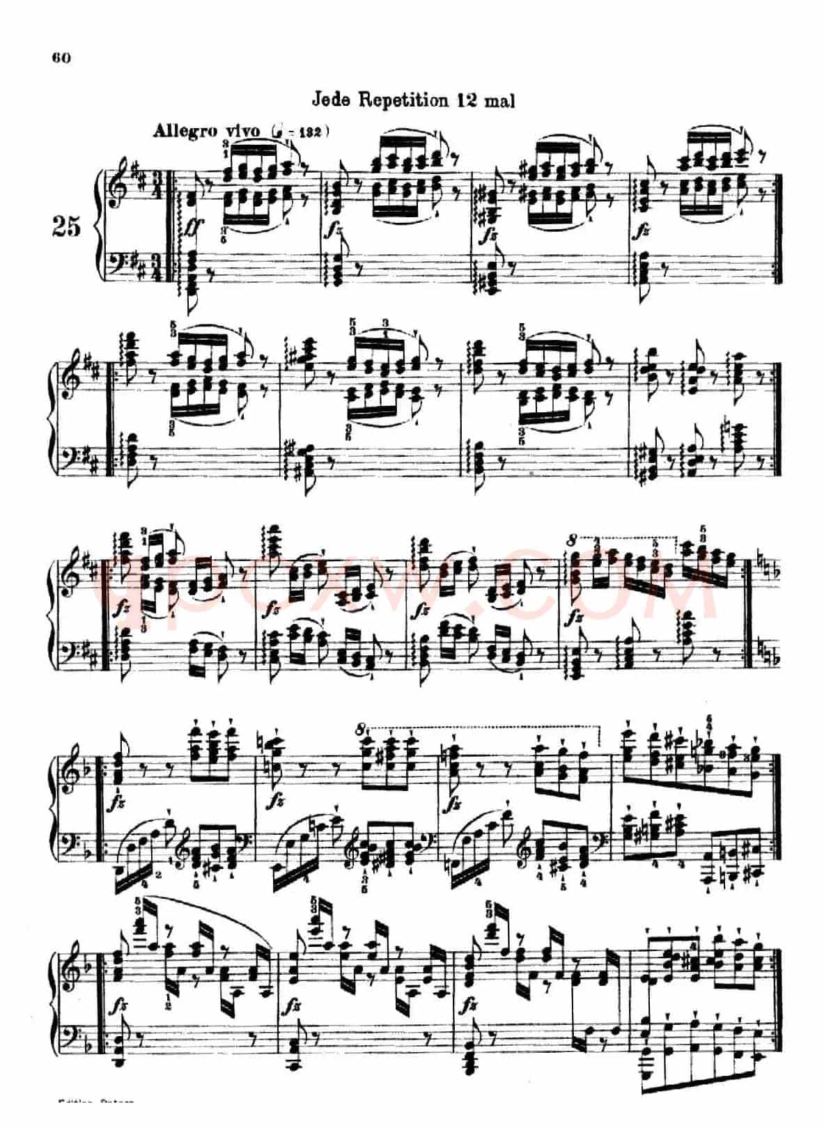 School of the Virtuoso Op.365(60首钢琴高级练习曲·25)