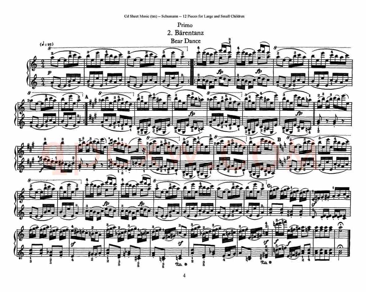 12首为孩子们而作的四手联弹曲 Op.85(四手联弹)(2)