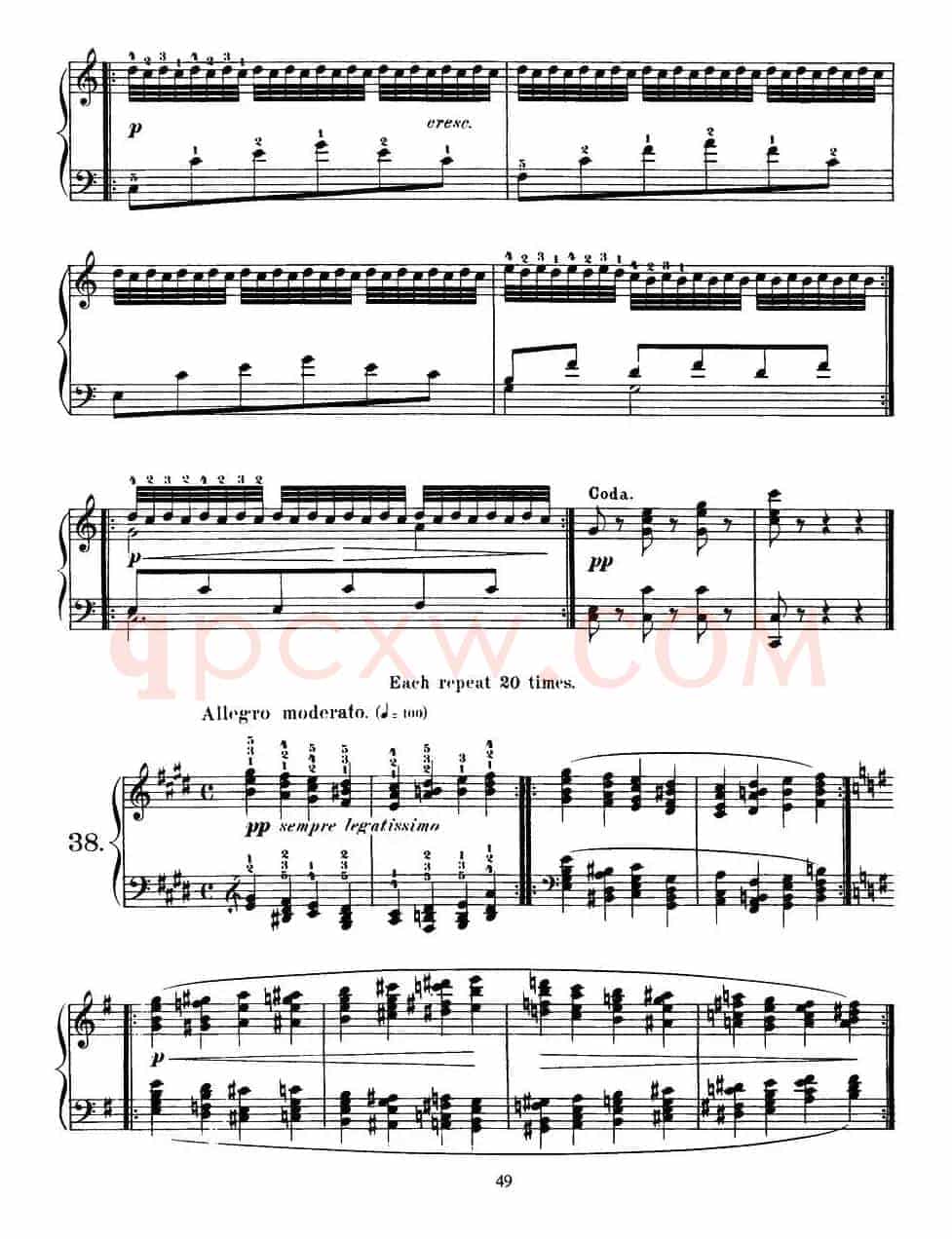 Czerny - 40 Daily Exerci Op.337（35—40）（40首日常训练曲）