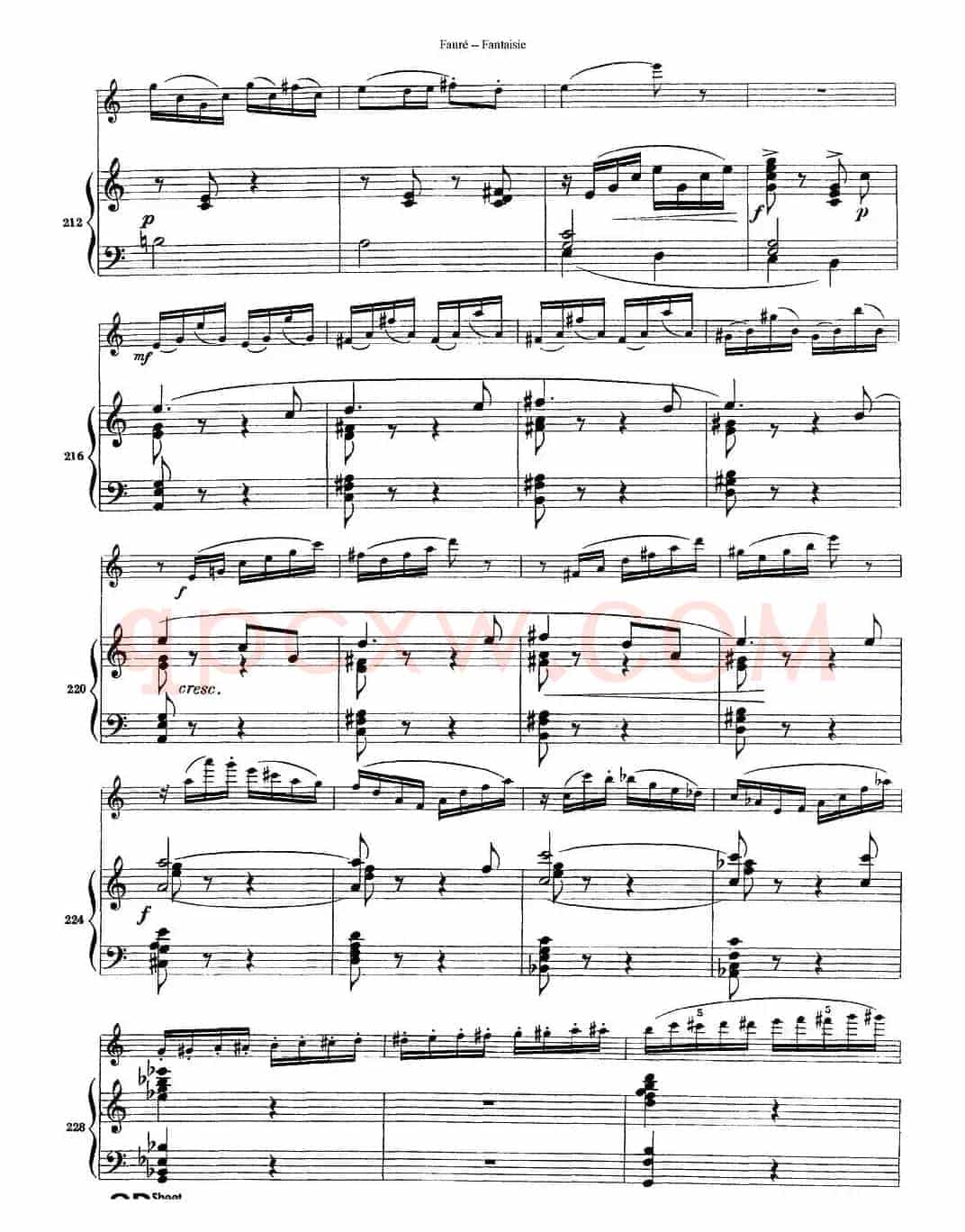 Fantaisie Op.79（幻想曲 作品79号）（长笛+钢琴伴奏）