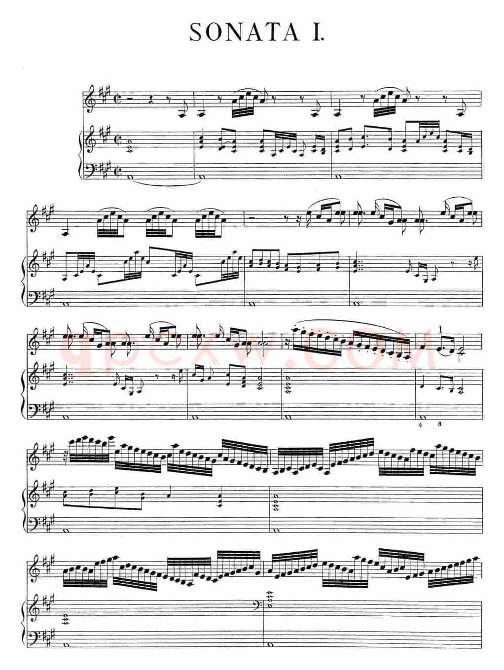 Biber Violin Sonata I（小提琴+钢琴伴奏）
