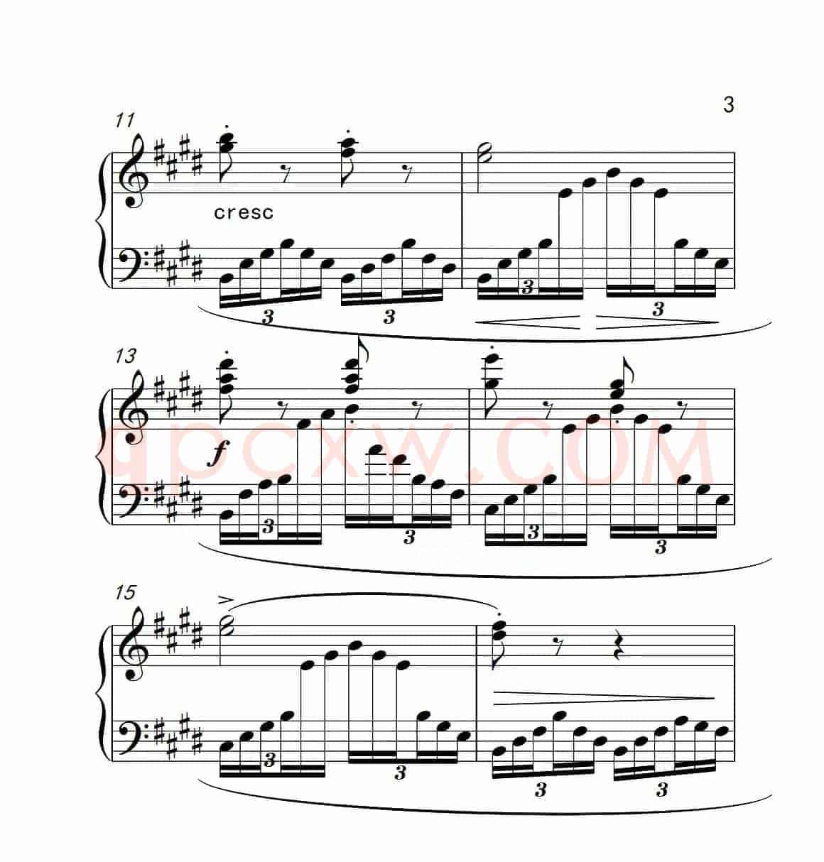 第四级B组 练习曲（中国音乐学院钢琴考级作品1~6级）