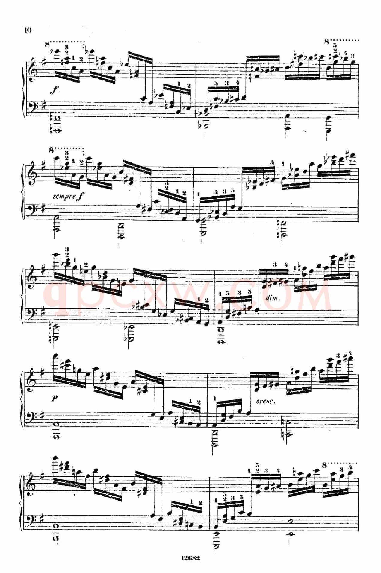 Douze Etudes de Salon Op.5（12首沙龙练习曲·2）