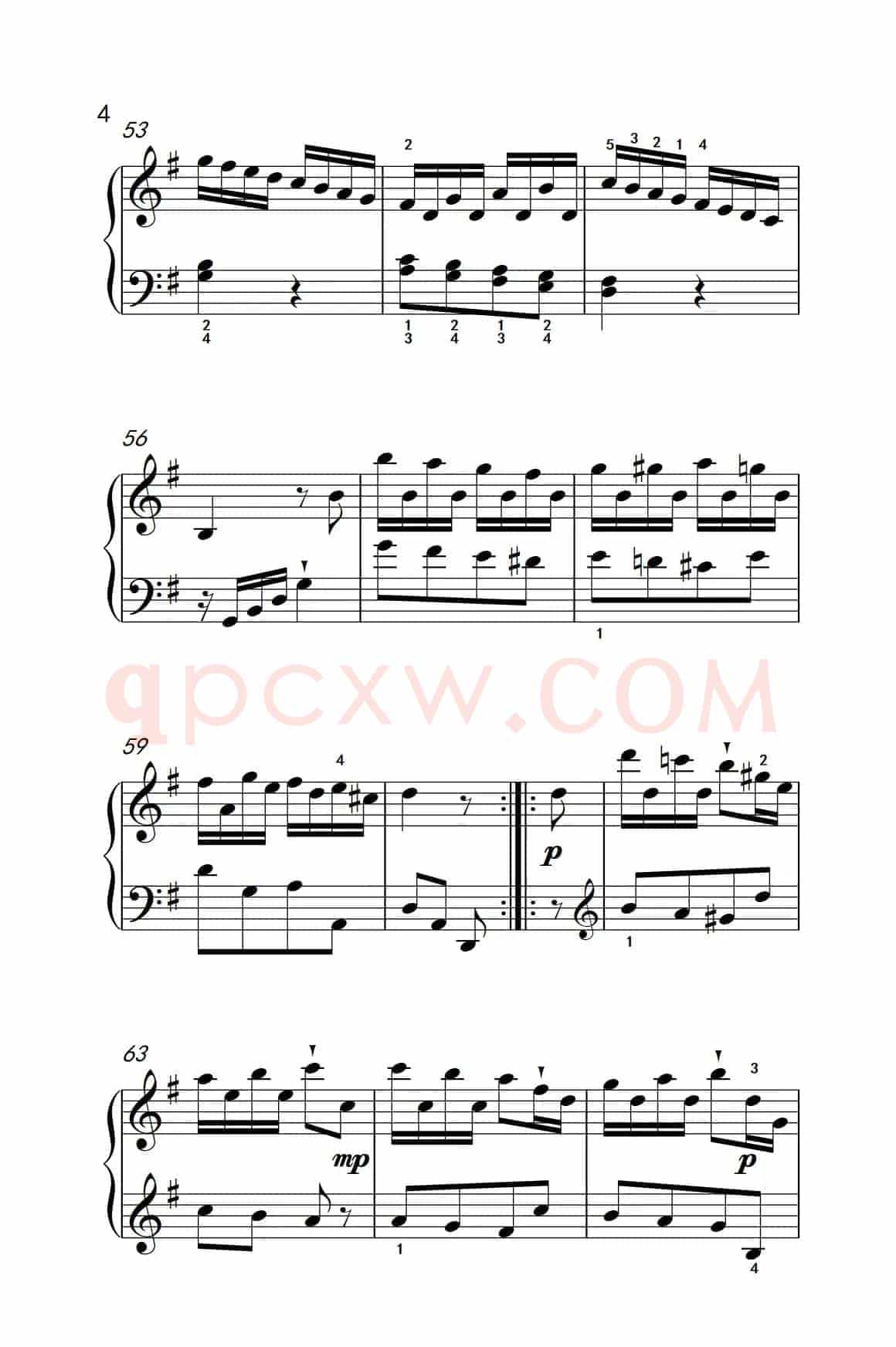 第六级 1.G大调奏鸣曲（中央音乐学院 钢琴（业余）考级教程 4-6级）