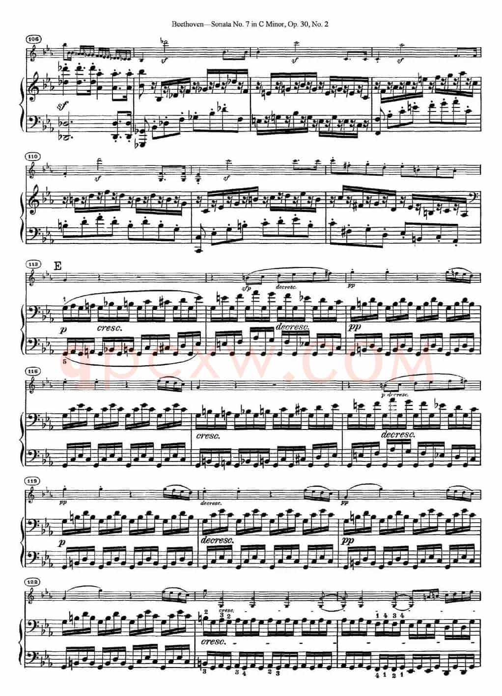 Violin Sonata No.7 in C Minor Op.30 No.2（小提琴+钢琴伴奏）
