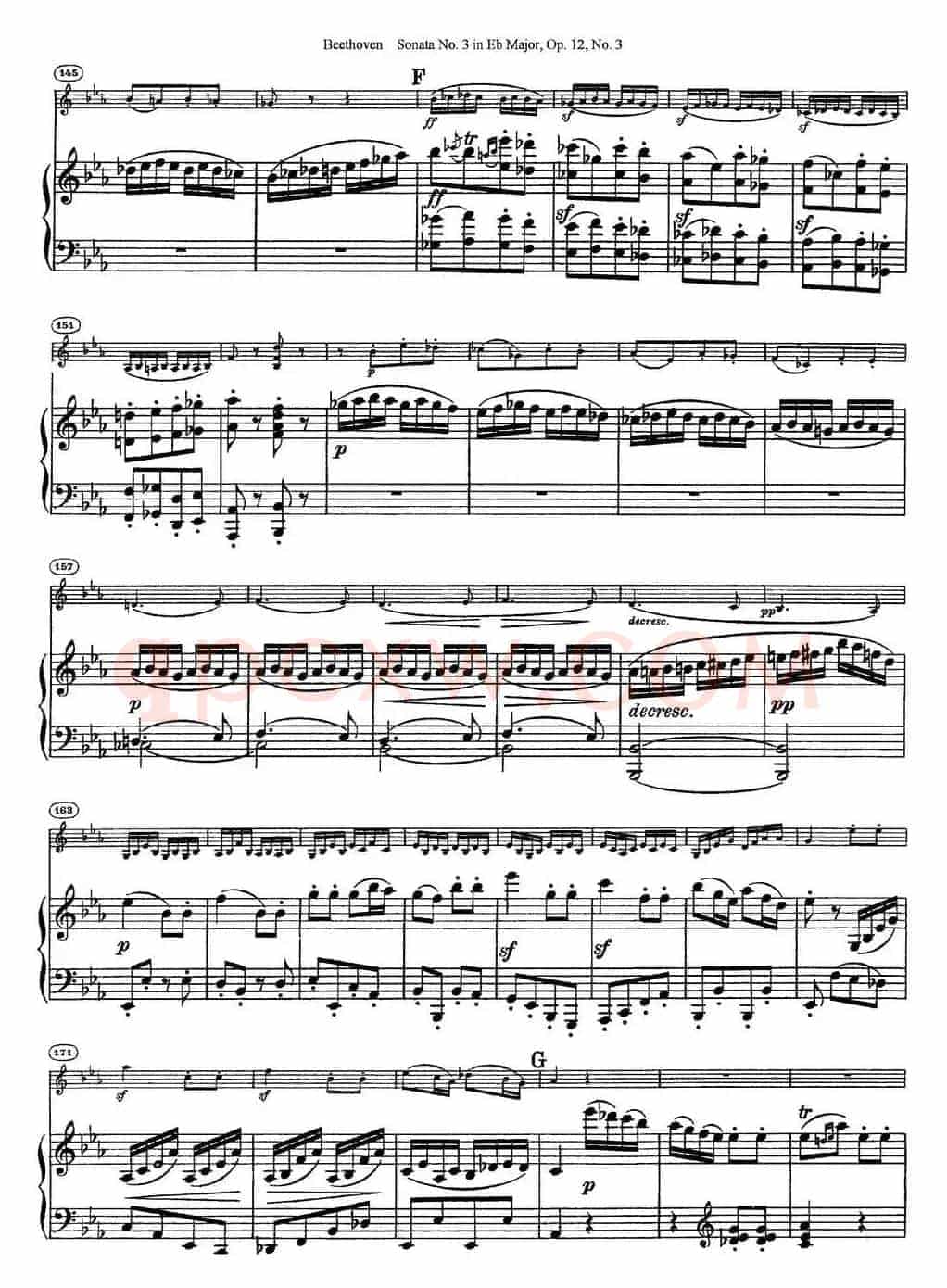 Violin Sonata No.3 in Eb Major Op.12 No.3（小提琴+钢琴伴奏）