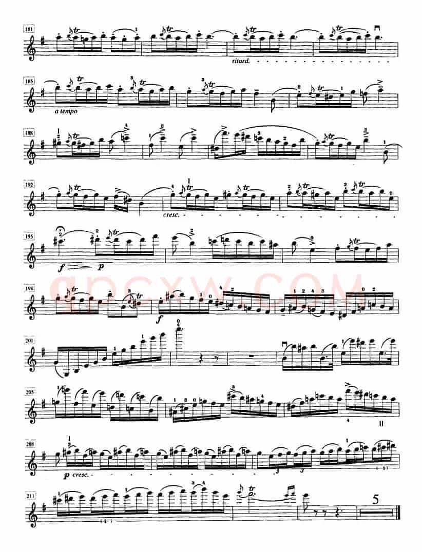 罗德第八协奏曲 E小调（Op.13，No.8） （小提琴分谱）