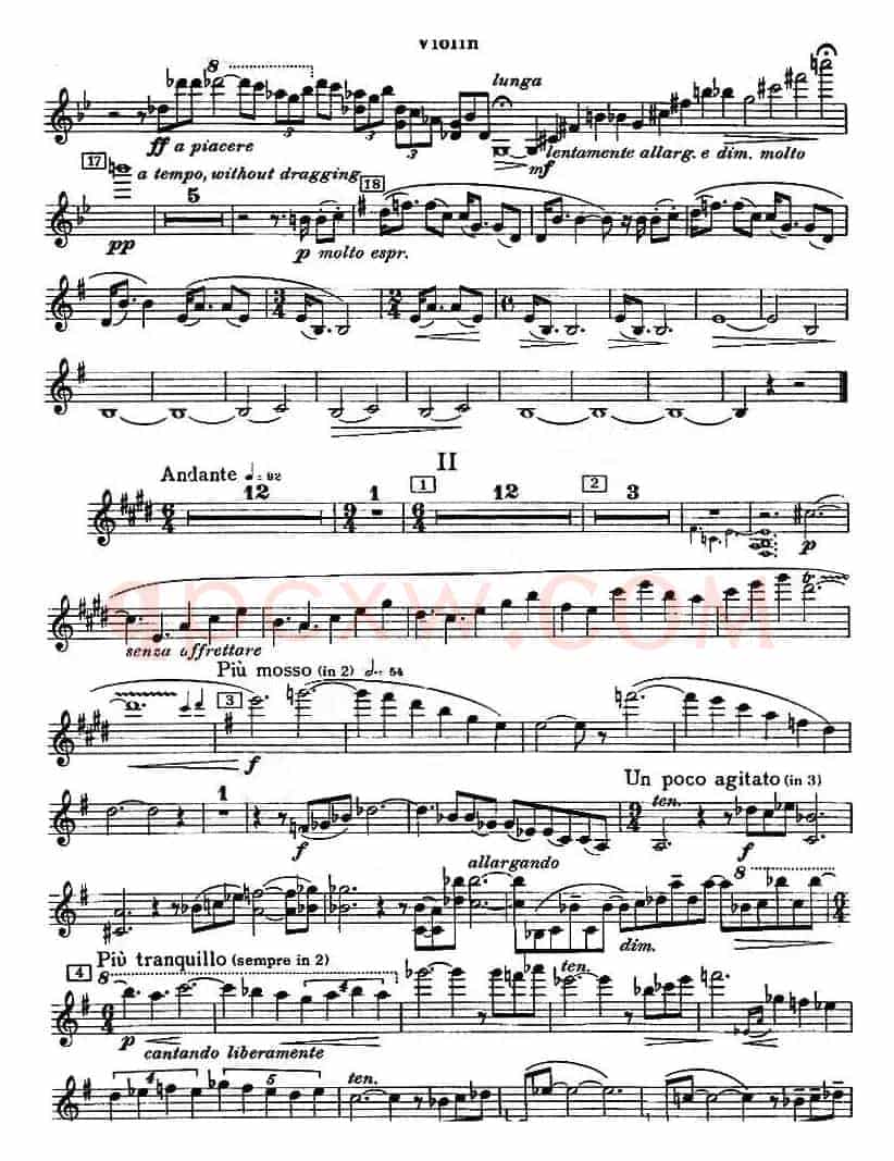 CONCERTO FOR VIOLIN AND ORCHESTRA Op.14（小提琴和交响乐协奏曲·小提琴分谱）