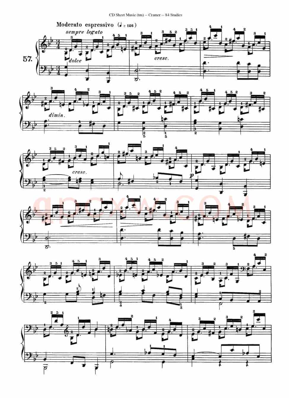 Cramer - 84 exercices（56—60）（克拉莫84首钢琴练习曲）