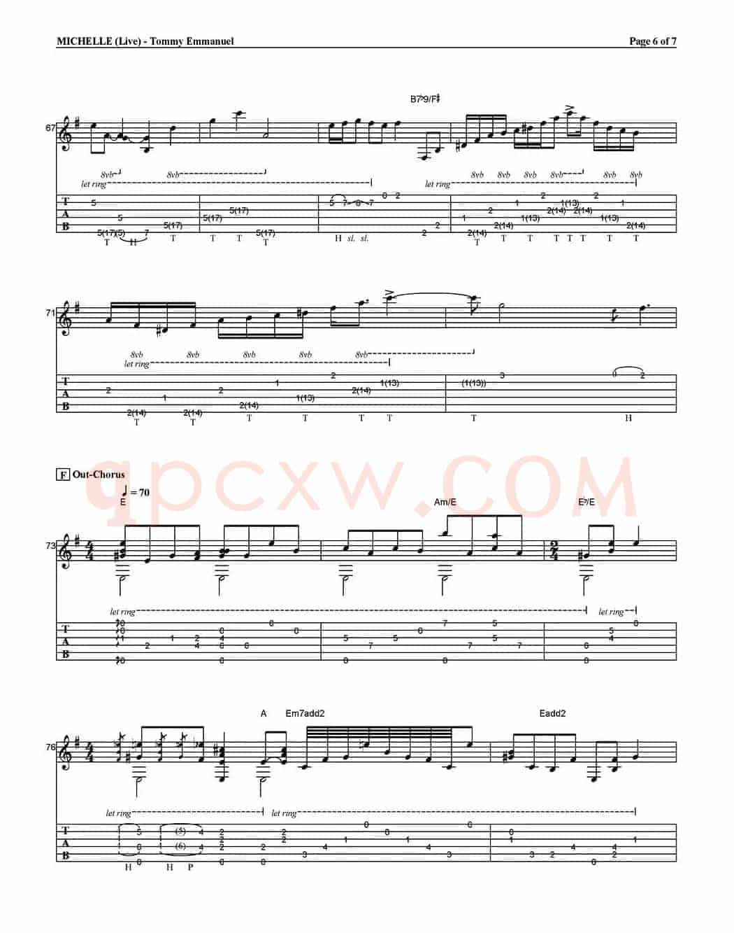 tommy emmanuel：michelle （live）（指弹吉他）