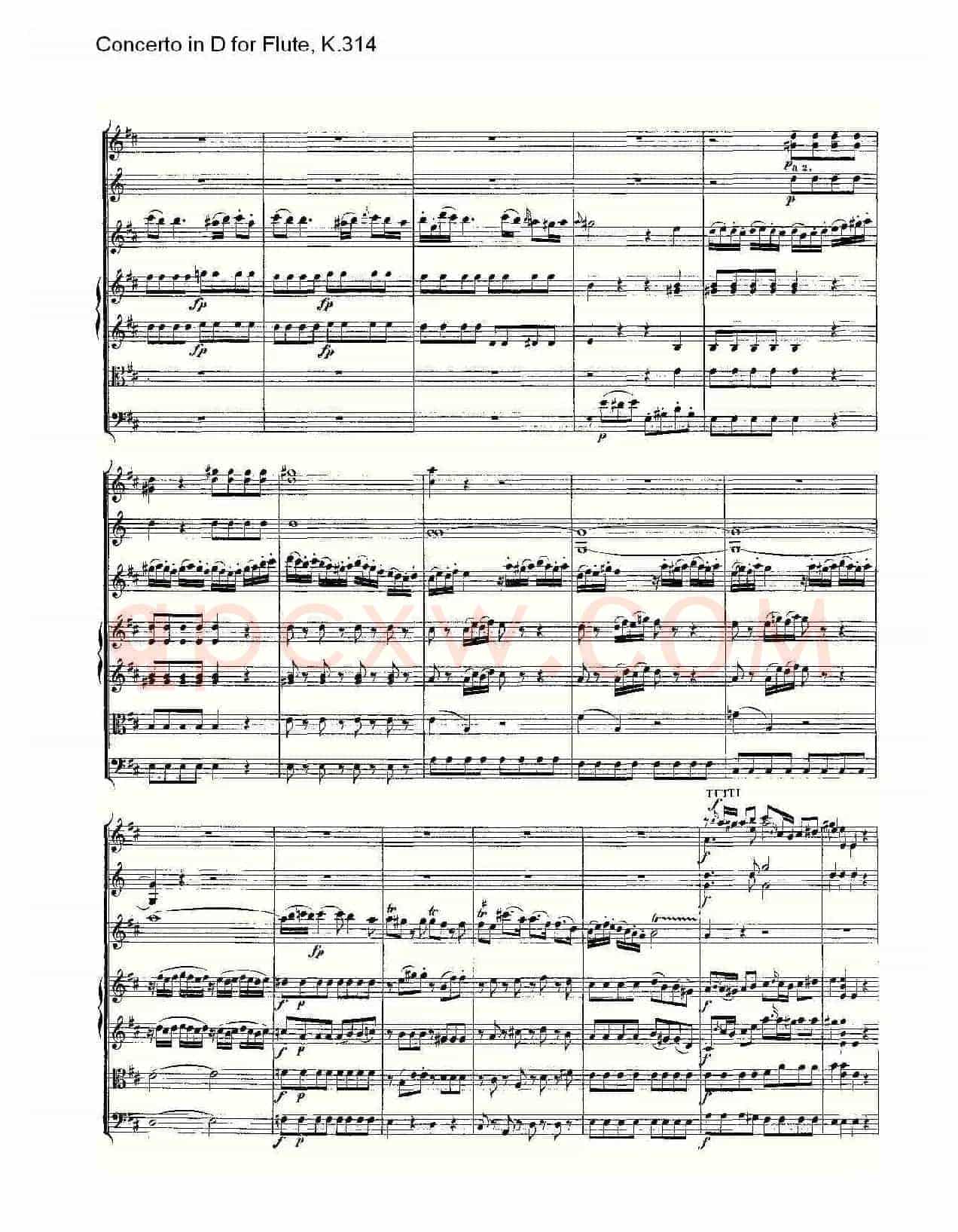 Concerto in D for Flute, K.314（D调长笛协奏曲, K.314）