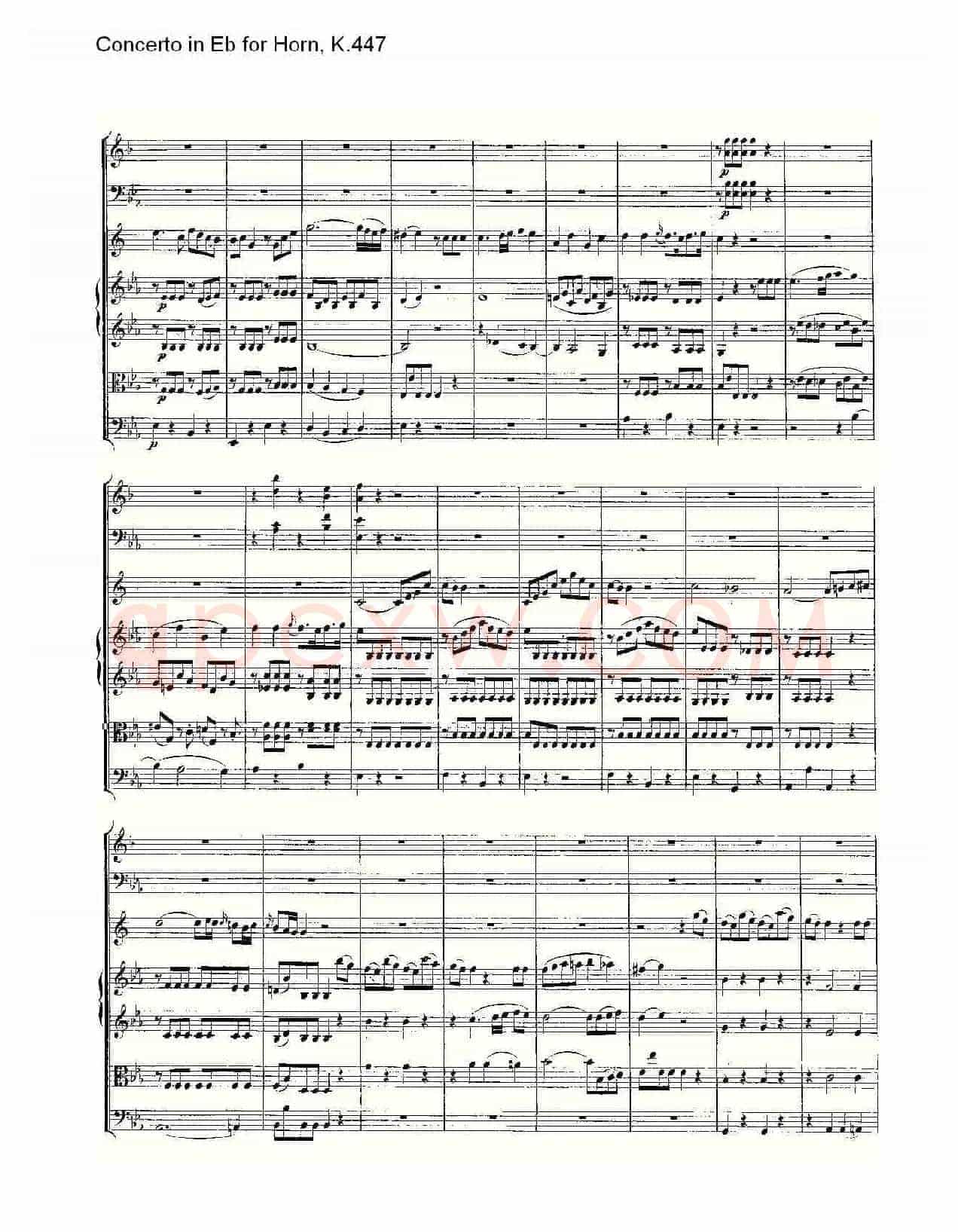 Concerto in Eb for Horn, K.447(Eb调法国号协奏曲, K.447)