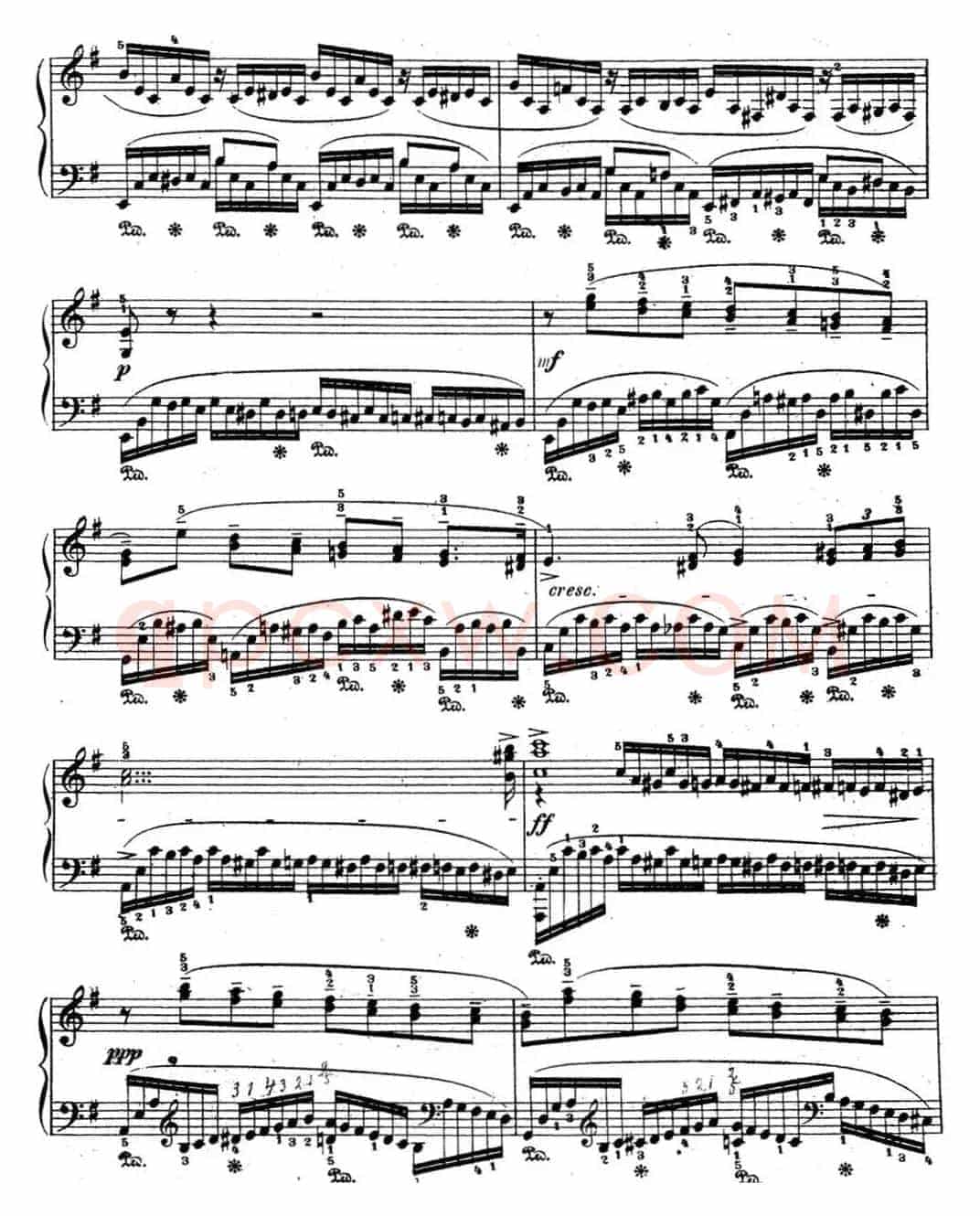 拉赫玛尼诺夫 音乐瞬间 Op.16 No.4 e小调