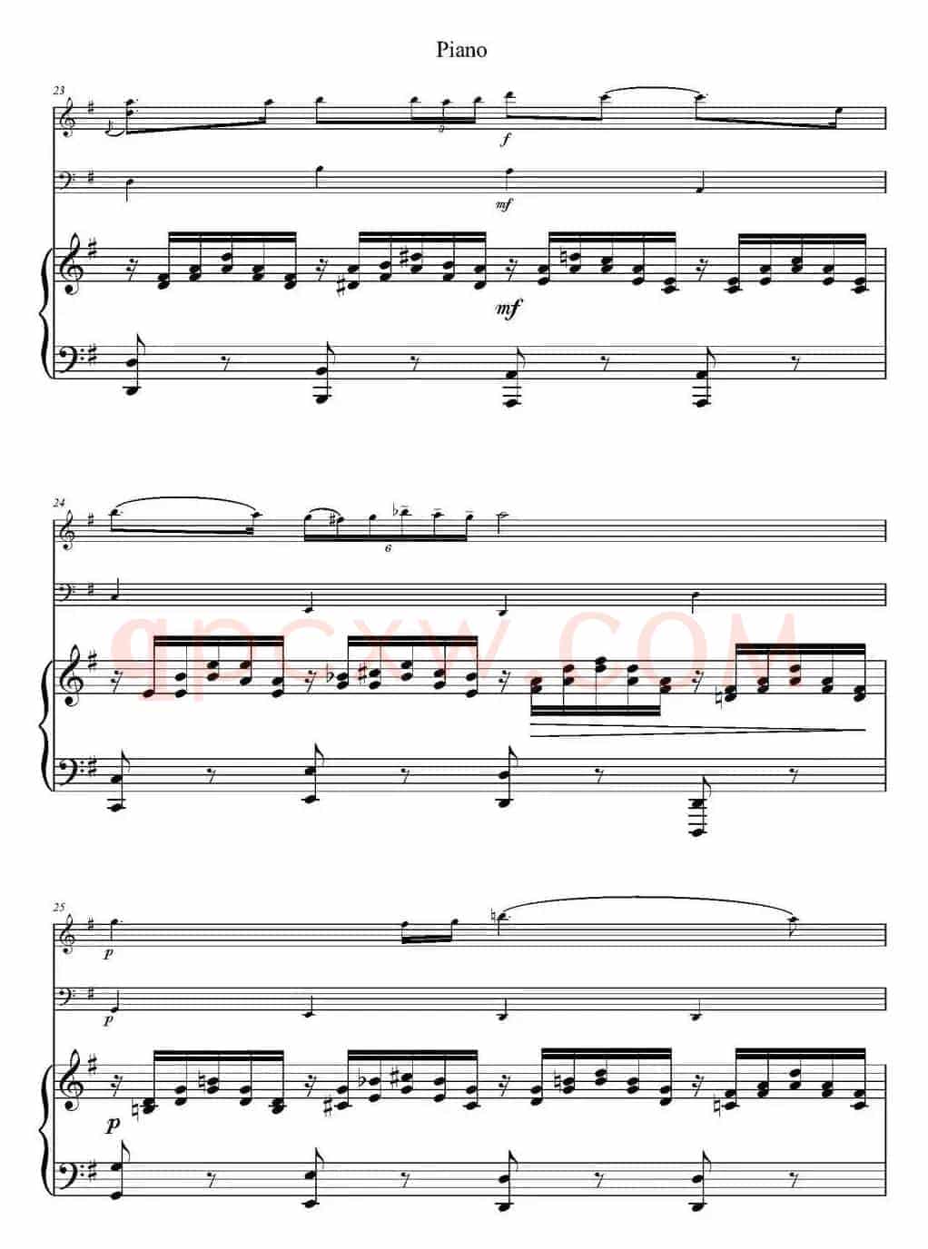 Ave Maria（小提琴+大提琴+钢琴伴奏、E.Schubert作曲版）