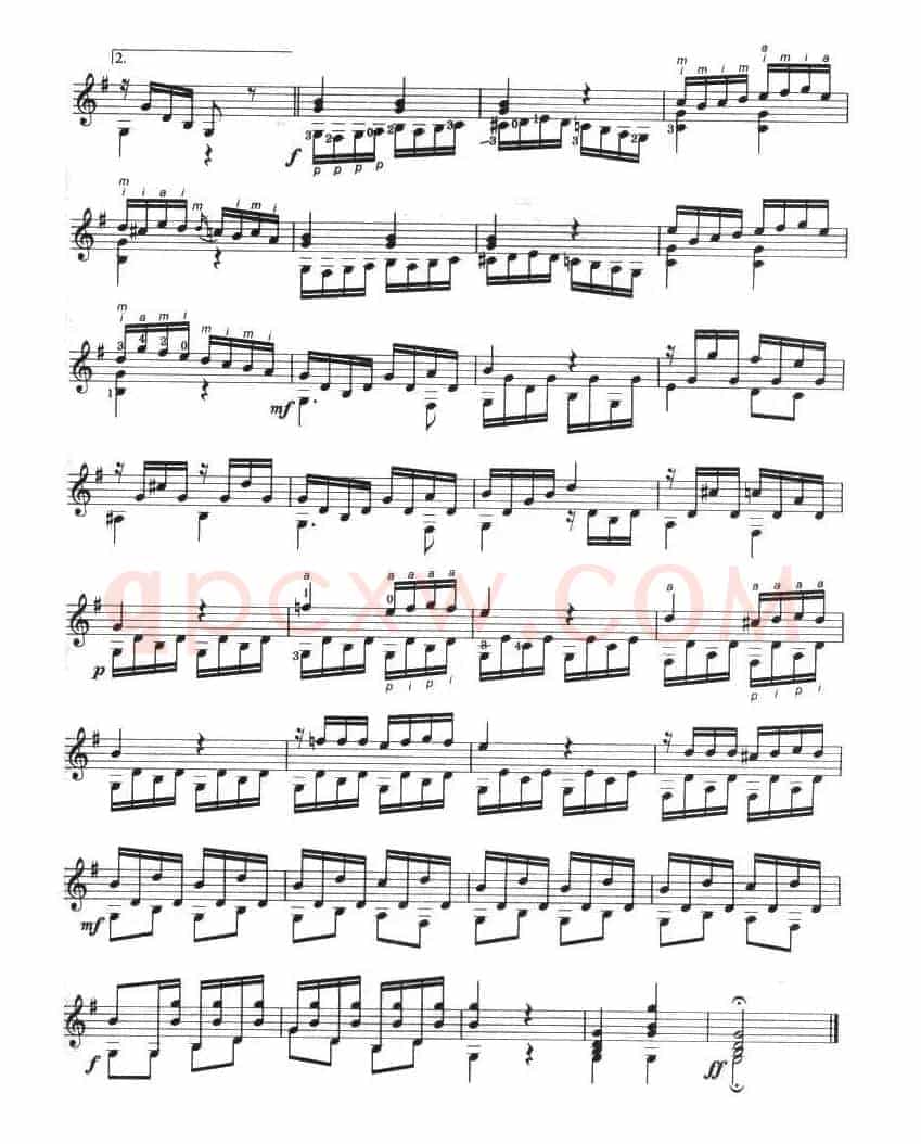 古典吉他考级七级外国乐曲C组（1、夏天的最后一朵玫瑰）