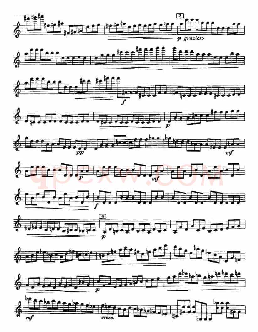 CONCERTO FOR VIOLIN AND ORCHESTRA Op.14（小提琴和交响乐协奏曲·小提琴分谱）