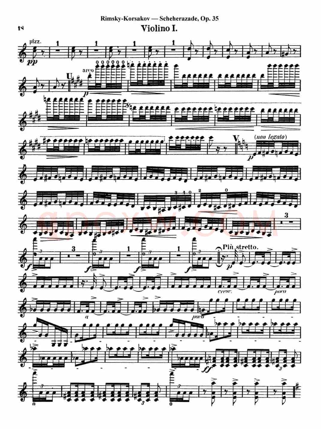 Scheherazade(Ⅳ)Op.35(第一小提琴)