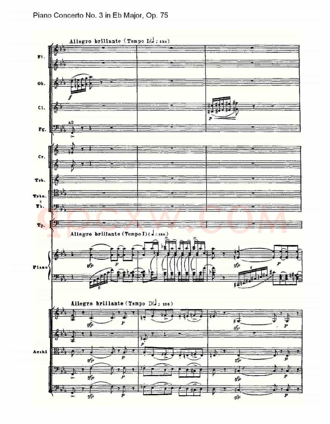 Piano Concerto No.3 in Eb Major, Op.75(Eb大调第三钢琴协奏)
