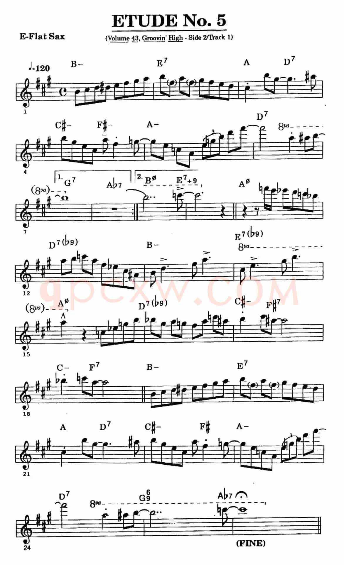 爵士乐超吹练习曲（五）