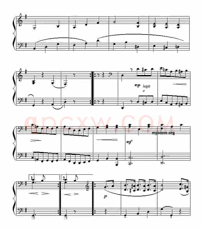 G大调小步舞曲（四手联弹之二）