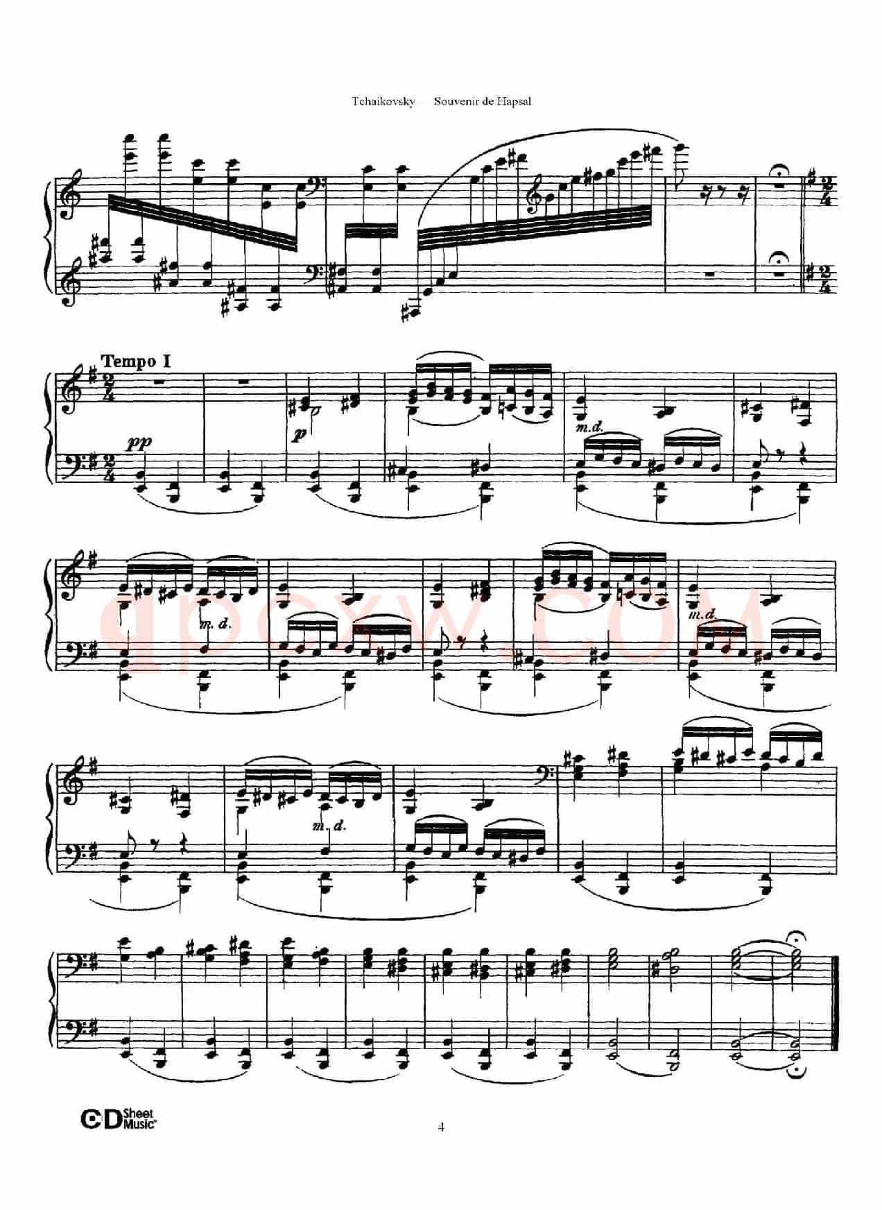 Souvenir de Hapsal Op.2（哈普萨的回忆·1）