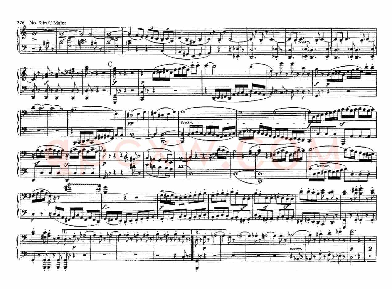 String Quartet No.9 in C Major Op.59-3 - 4 Hands(C大调第九弦乐四重奏·四手联弹)
