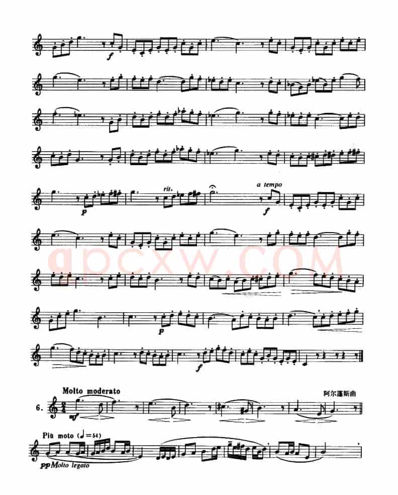圆号中级练习曲（1——10）