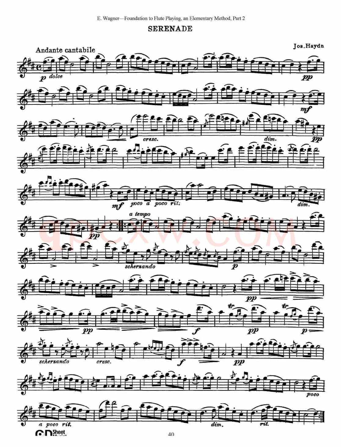 长笛演奏基础教程练习（Collection of Songs and solos）