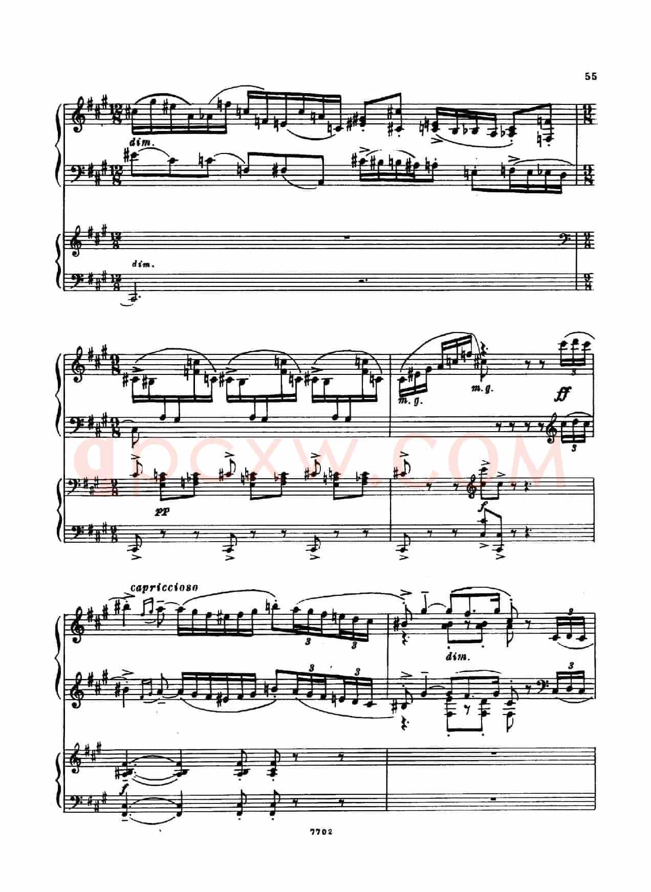 升f小调第一钢琴协奏曲 Op.1(双钢琴版)