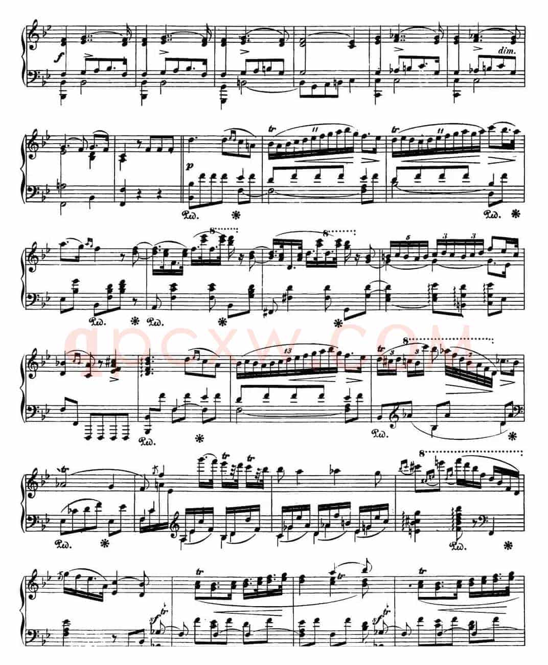 肖邦 波兰舞曲 Op.posth.71 No.2 降B大调