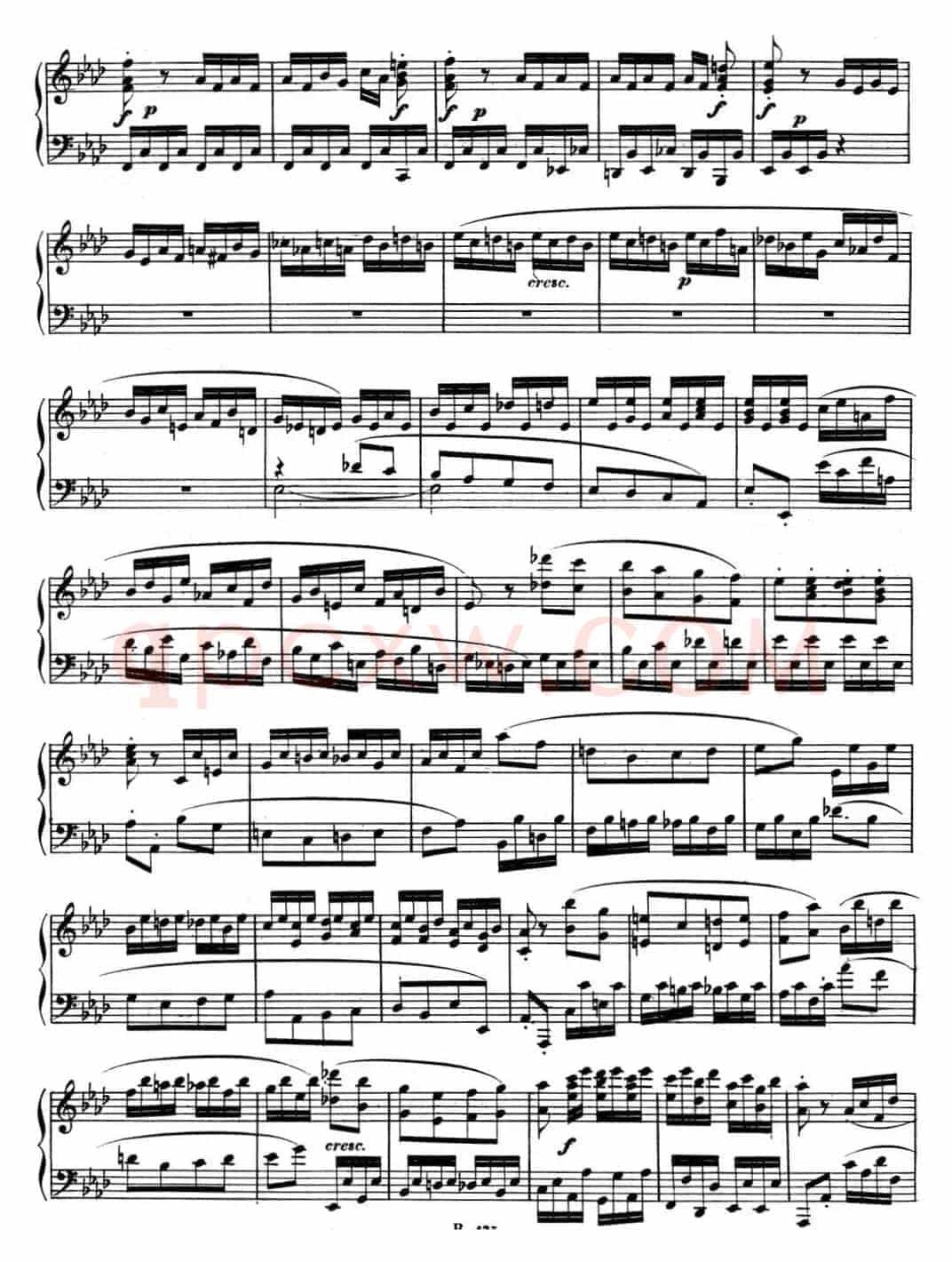 贝多芬钢琴奏鸣曲12 葬礼进行曲 降A大调 Op.26 A-flat major