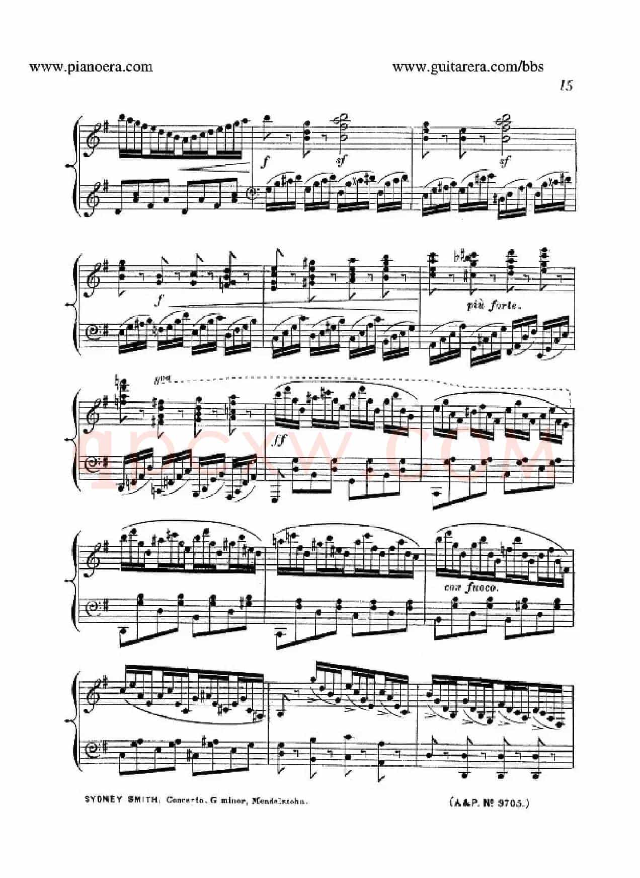 Piano Concerto No.1 in g Minor Op.25（g小调第一钢琴协奏曲·钢琴独奏）