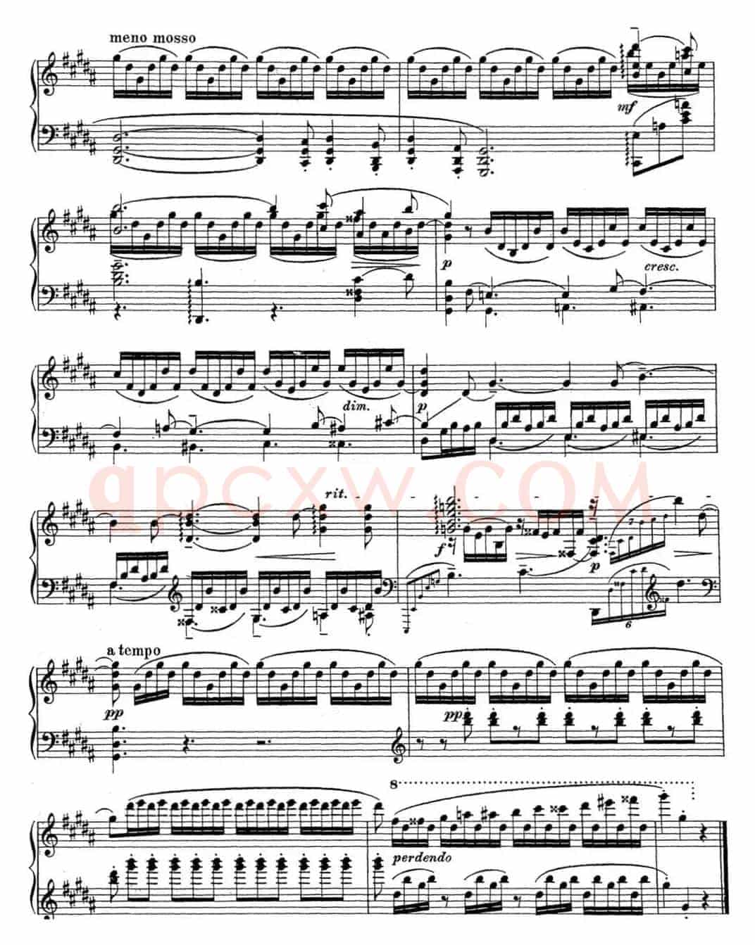 拉赫玛尼诺夫 钢琴前奏曲23 升G小调 Op.32 No.12