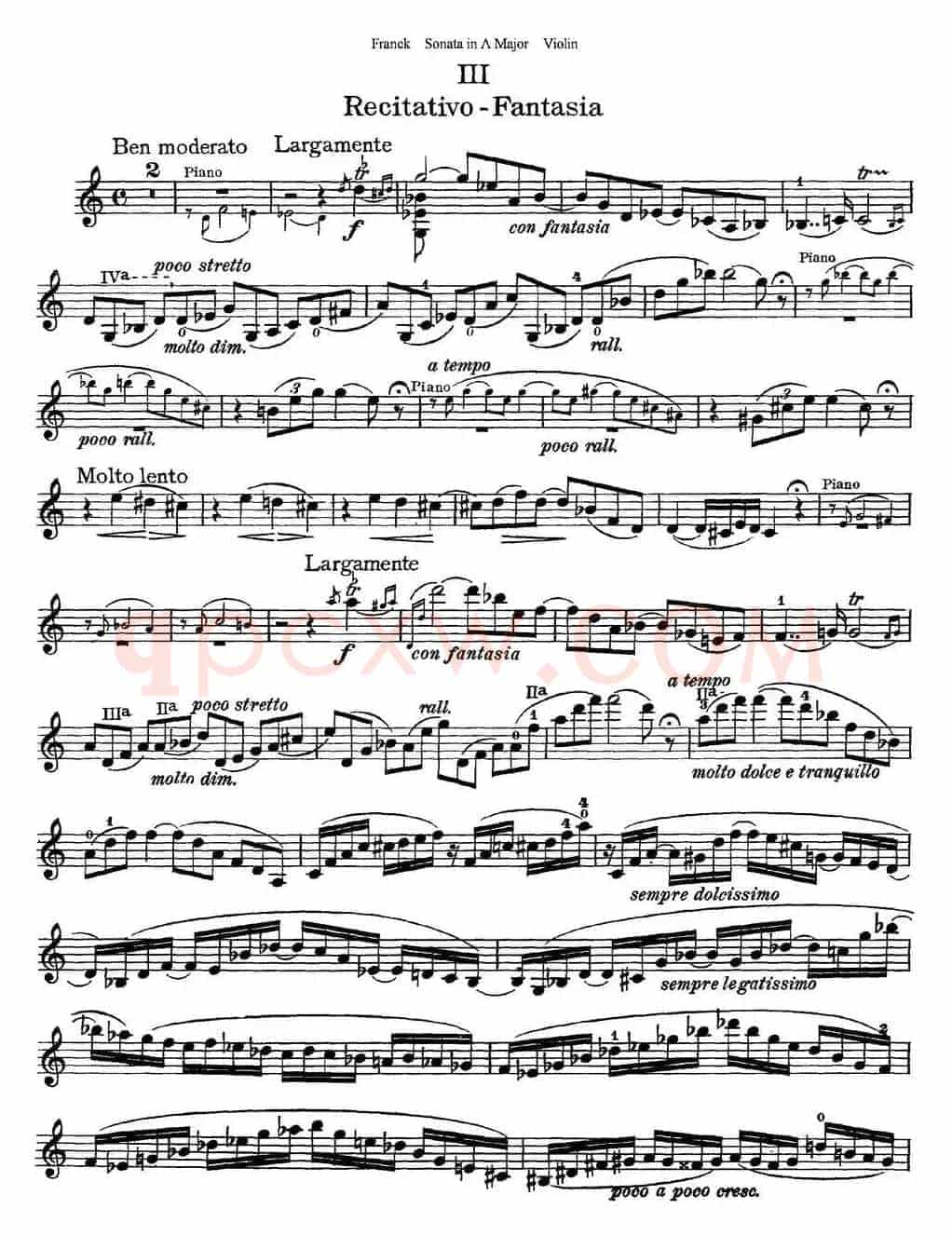 Franck Sonata in A Major