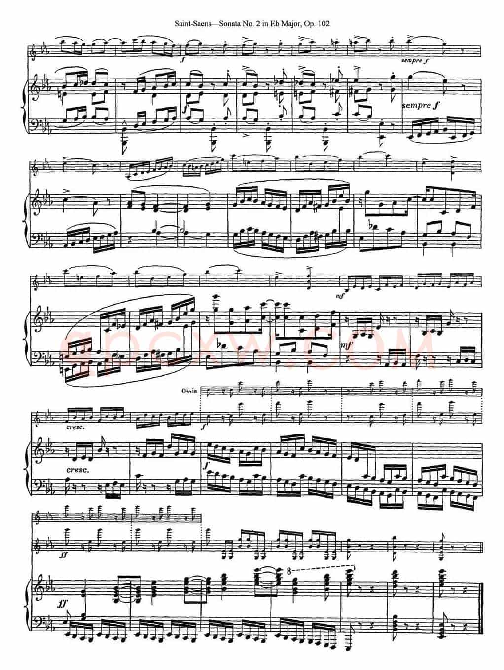 Violin Sonata No.2 in Eb Major Op.102（小提琴+钢琴伴奏）