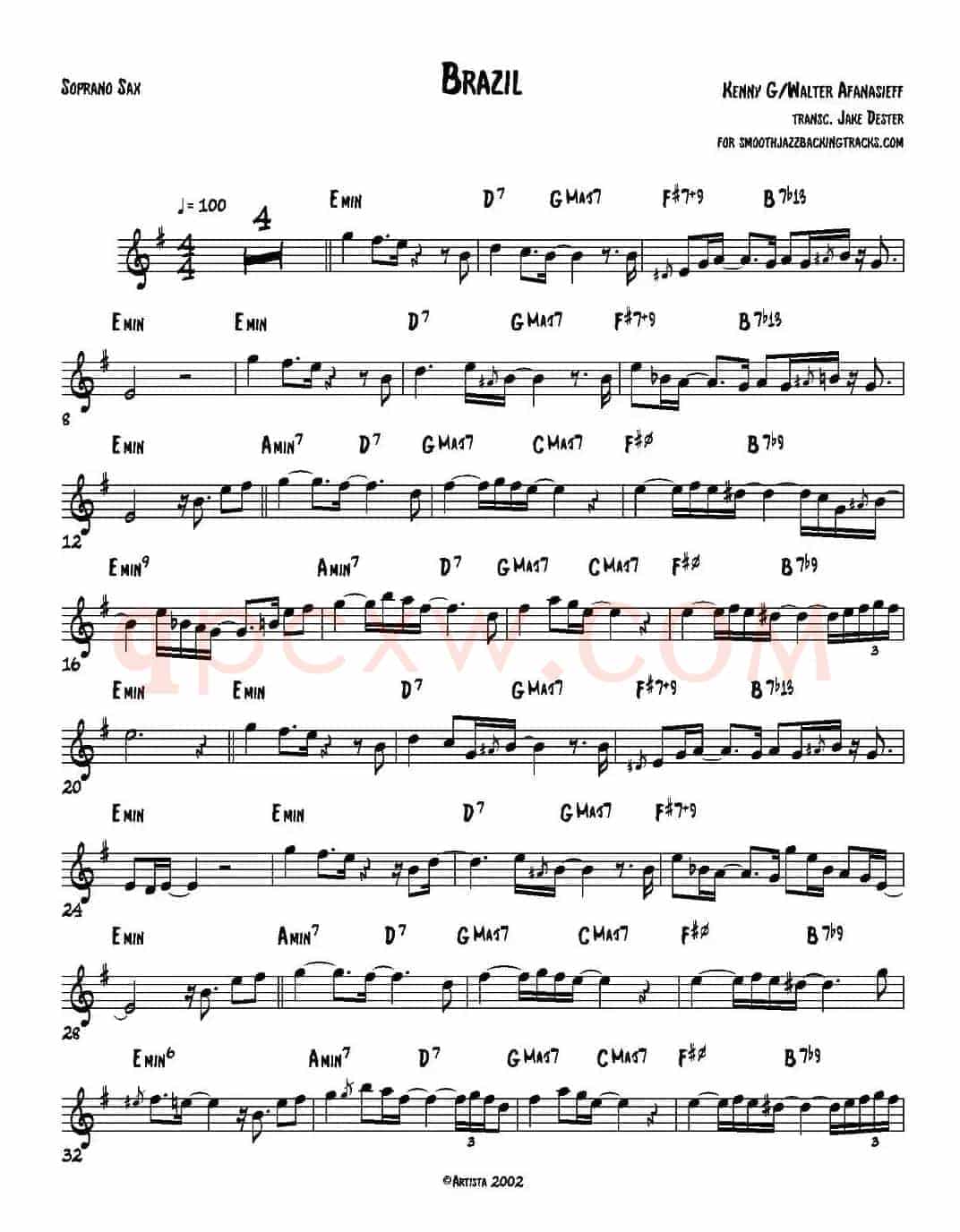 Brazil（高音萨克斯）
