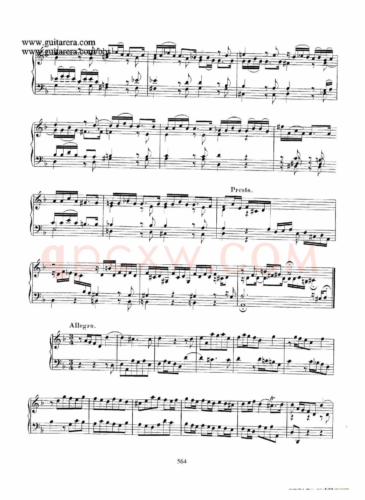 Toccata BWV 913（7首托卡塔·No.4.d小调）