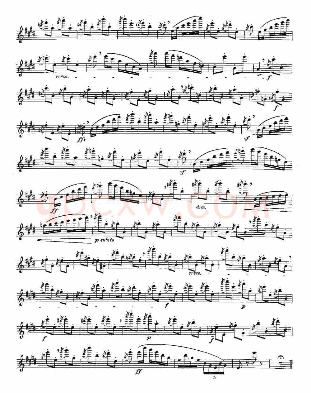 Moyse - 25 Studies after Czerny flute 之15（25首改编自车尔尼作品的练习曲）