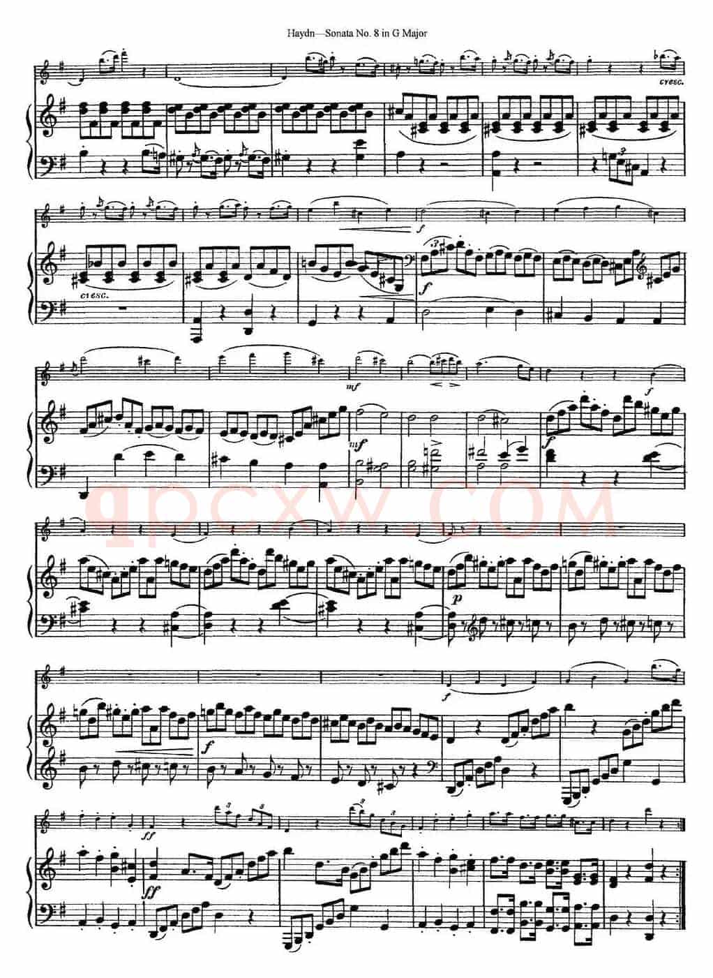 Violin Sonata No.8 in G Major（小提琴+钢琴伴奏）