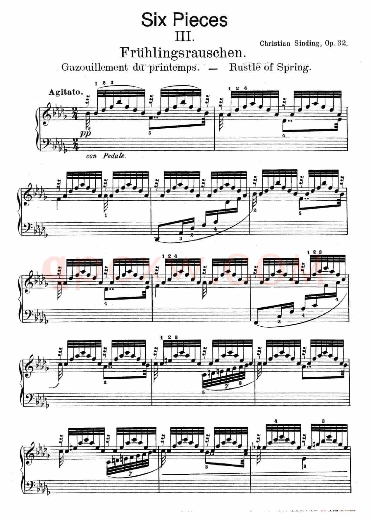 Six Pieces Op.32(6首小品·3. 春之声)