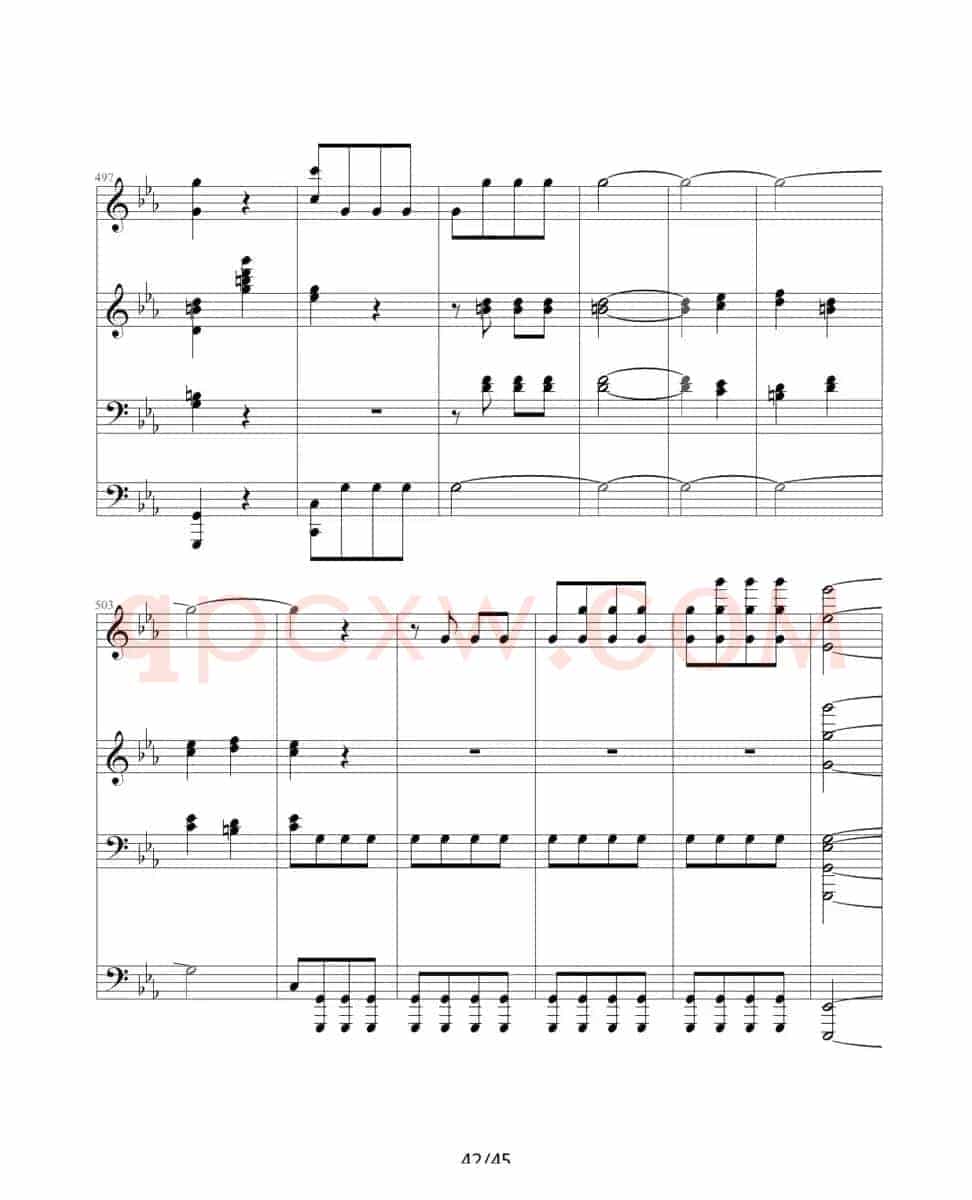 命运交响曲（四手联弹）