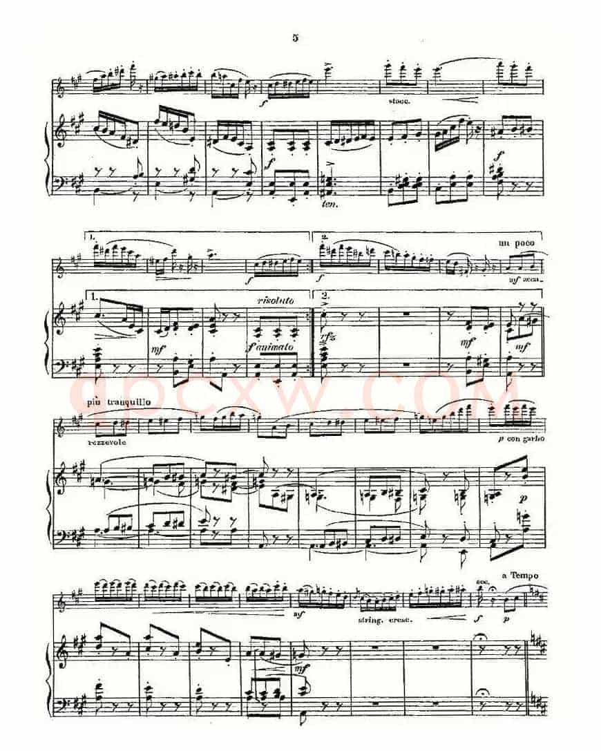 L'Hirondelle.Op.44（长笛+钢琴伴奏）
