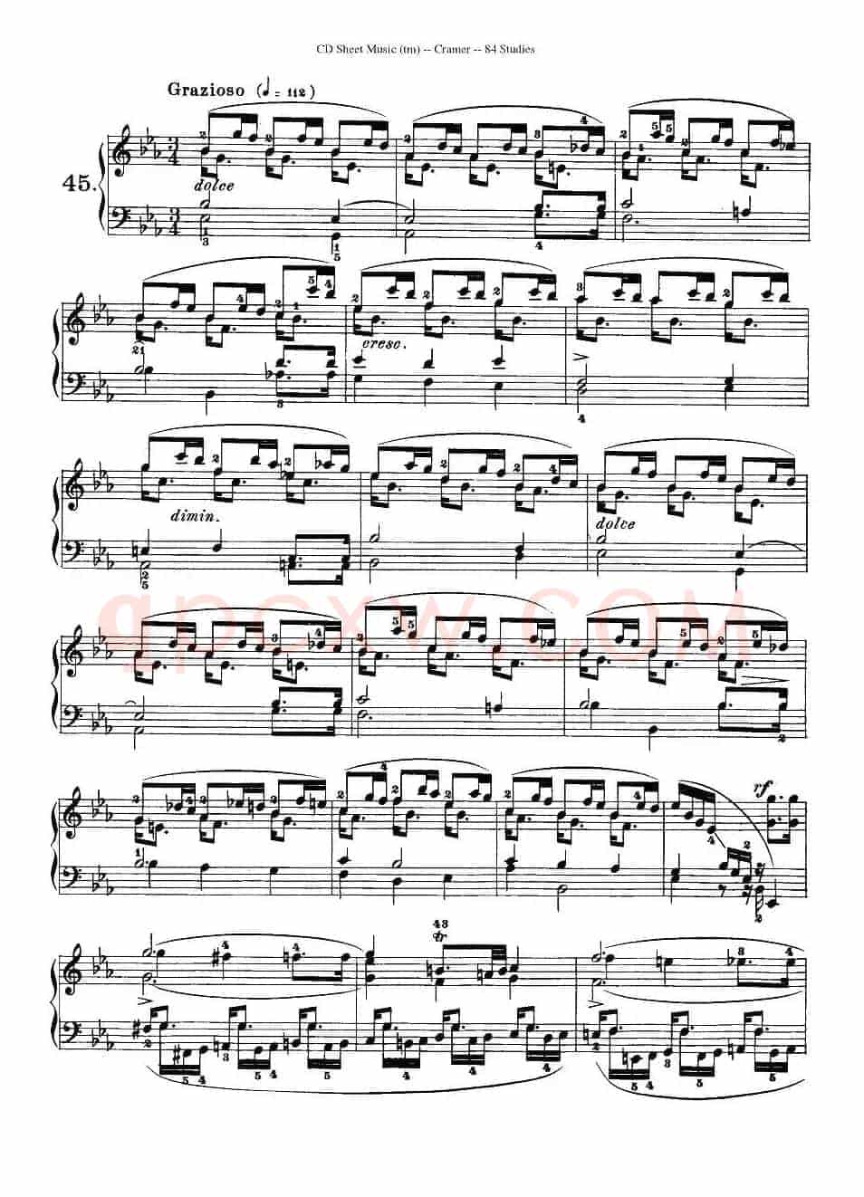 Cramer - 84 exercices（41—45）（克拉莫84首钢琴练习曲）