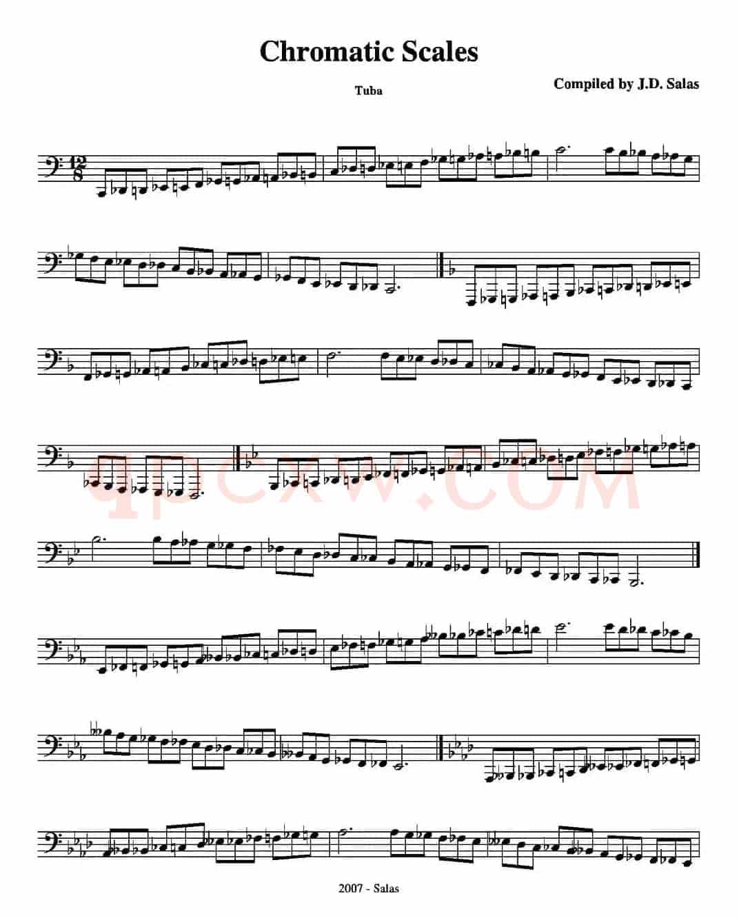 Chromatic Scales - Tuba（大号练习教材选曲）