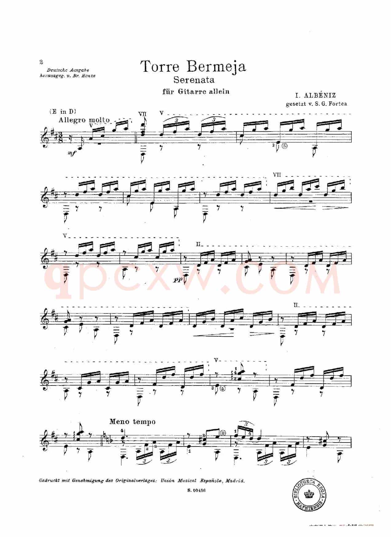 Torre Bermeja(Serenata)-2（古典吉他）