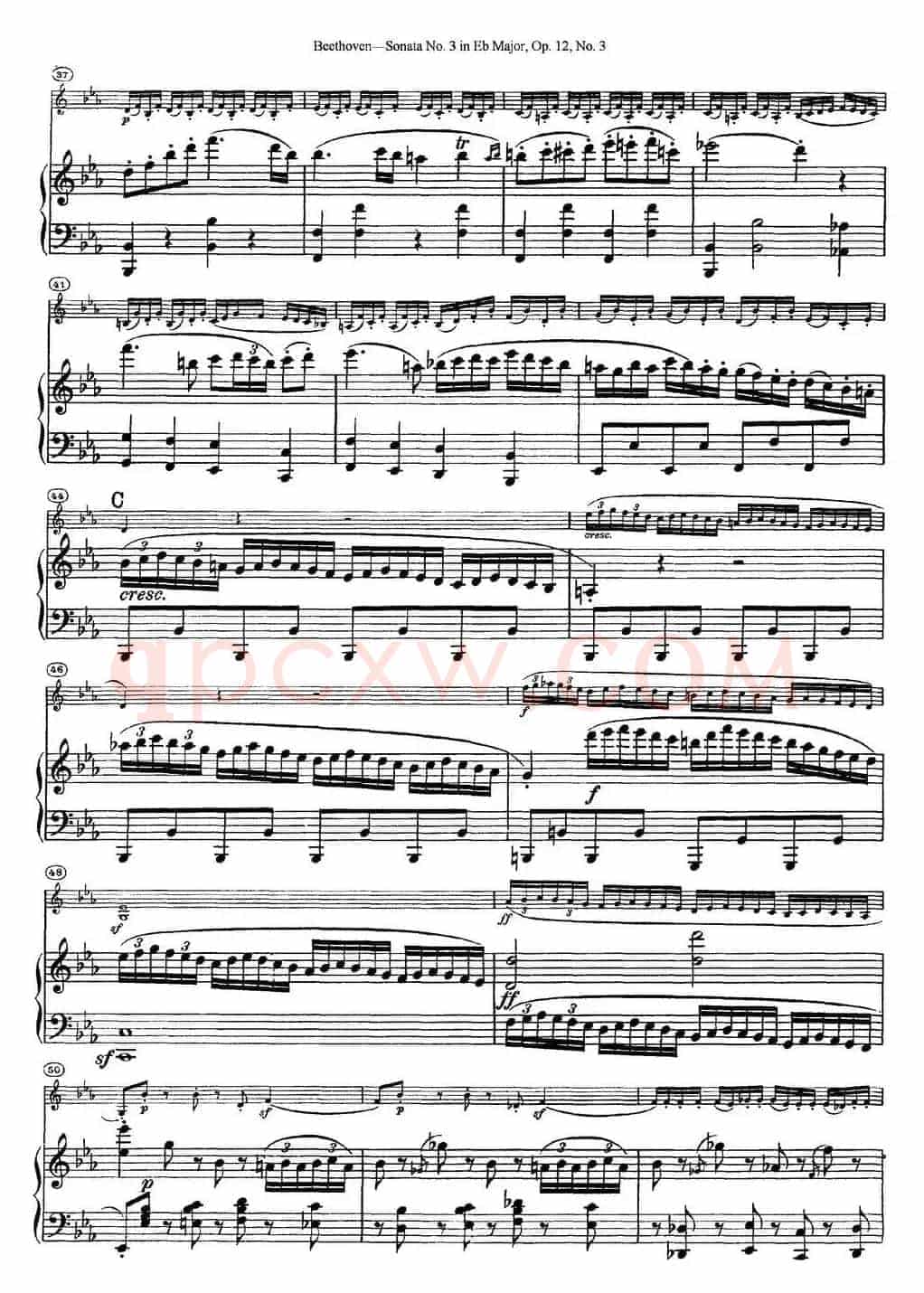 Violin Sonata No.3 in Eb Major Op.12 No.3（小提琴+钢琴伴奏）