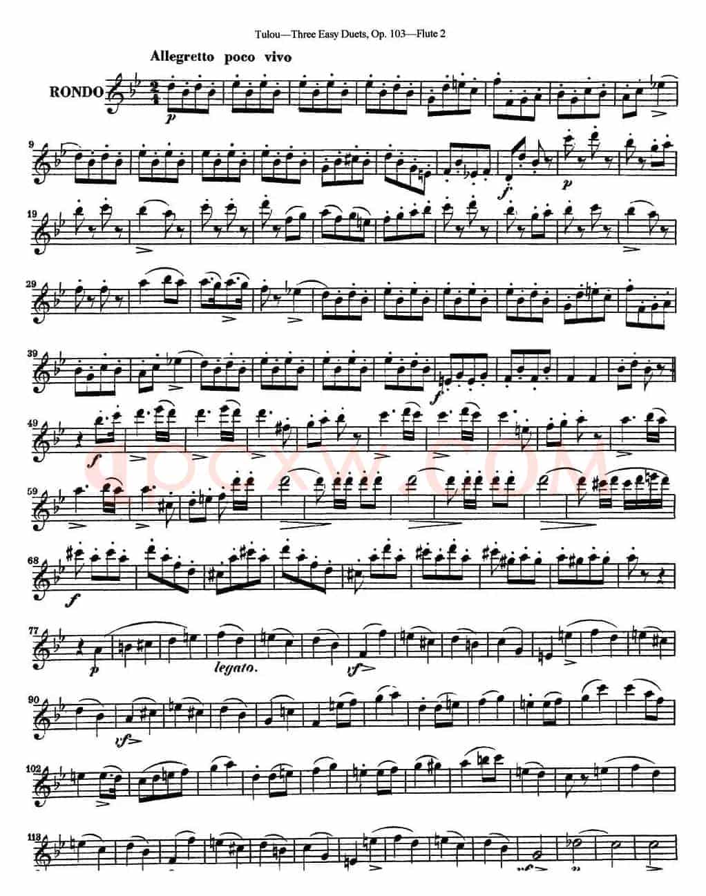 图露三首长笛简易重奏曲Op.103（Flute 2）（NO.3）