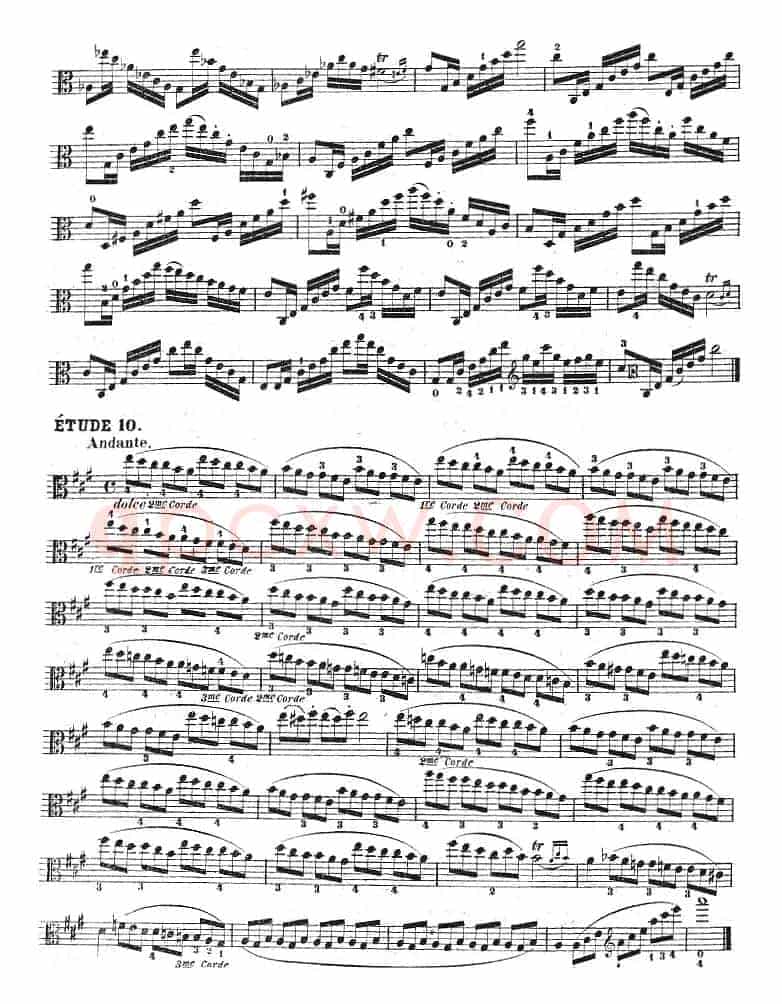 克莱采尔《中提琴练习曲40首》（ETUDE 7-10）