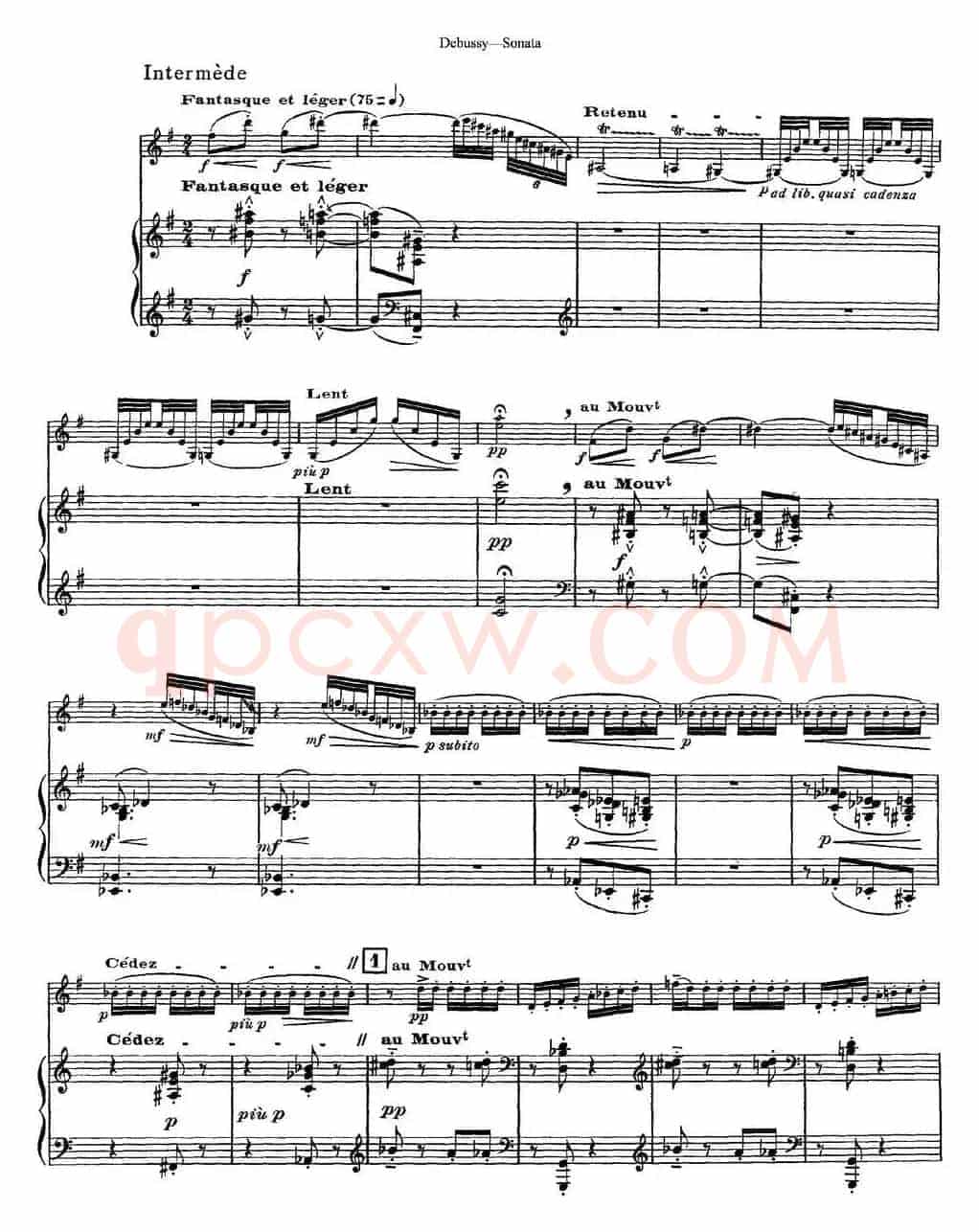 Debussy Sonata（小提琴+钢琴伴奏）