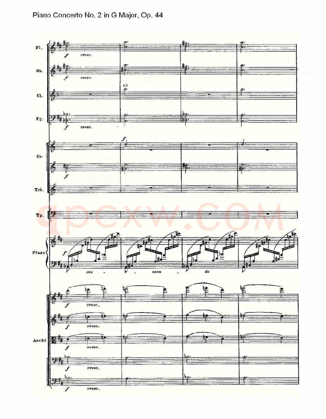 G大调第二钢琴协奏曲, Op.44第二乐章
